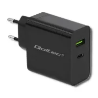 Qoltec Charger 45W 5-20V 2.25-3A USB type C PD USB 3.0 Black