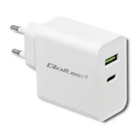 Qoltec Charger 45W 5-20V 2.4-3A USB type C PD USB 3.0 White