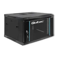 Qoltec RACK Cabinet 19" 6U 600 x 370 x 600 Tempered doors Hanging Steel case Lock Black