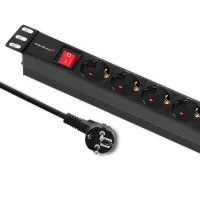 Qoltec Power strip for RACK 1U 16A PDU 8xSCHUKO 2m