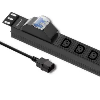 Qoltec power strip for RACK 19" with CB 1U 10A PDU 8xIEC C13 2m