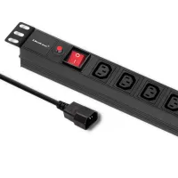 Qoltec power strip for RACK 19" 1U 10A PDU CB 8xIEC C13 2m