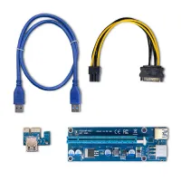 Qoltec PCI-E Riser 1x - 16x USB 3.0 ver. 009S SATA / PCI-E 6 pin