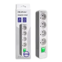 Qoltec Power strip 4 sockets 1.8m White-grey