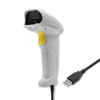 Qoltec barcode reader scanner 1D EAN USB White