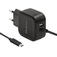 Qoltec Charger 17W 5V 3.4A USB + USB type C