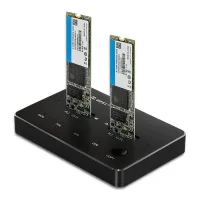 Qoltec Drive docking station 2x SSD M.2 SATA NGFF USB Type C