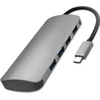 Qoltec Hub Adapter USB-C 3.1 5in1 4x USB 3.0 DC