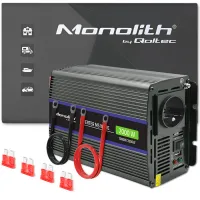 Qoltec Monolith voltage converter 2000 MS Wave 12V to 230V 1000/2000W USB