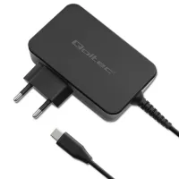 Qoltec GaN POWER PRO charger 1xUSB-C 90W 5-20V 3-4.5A Laptop Smartfon Black