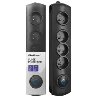 Qoltec Surge protector 4 sockets 1.5m Black