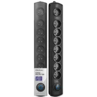 Qoltec Surge protector 8 sockets 3m Black