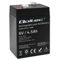 Qoltec AGM battery 6V 4.5Ah Maintenance-free Efficient LongLife for UPS, scale, cash register
