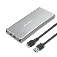 Qoltec Aluminium Enclosure M.2 SSD drive SATA NGFF USB 3.0 Super speed 5GB/s 2TB Silver