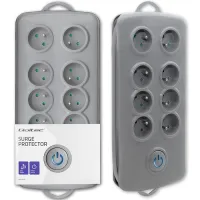 Qoltec Surge protector 8 sockets 2.5m Grey