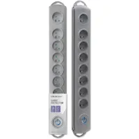 Qoltec Surge protector 8 sockets 3m Grey