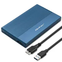 Qoltec Aluminium Enclosure SSD HDD 2.5'' drive SATA USB 3.0 Super speed 5Gb/s 2TB Blue