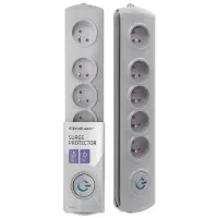 Qoltec Surge protector 5 sockets 1.8m Grey