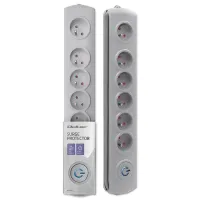 Qoltec Surge protector 6 sockets 1.8m Grey