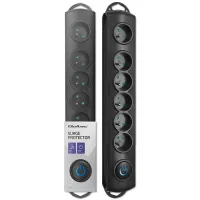 Qoltec Surge protector 6 sockets 5m Black