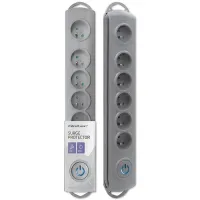 Qoltec Surge protector 6 sockets 5m Grey