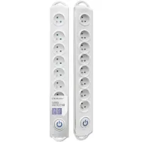 Qoltec Surge protector 8 sockets 1.5m White