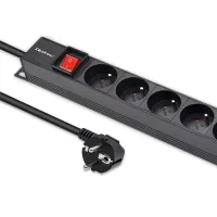 Qoltec Aluminium Power strip for RACK 1U 16A PDU 16xFRENCH Vertical 1.8m