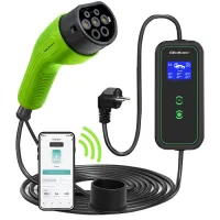 Qoltec Mobile EV charger with adjustable 2in1 Type2 3.5kW 230V Wi-fi LCD Portable Wallbox 5m
