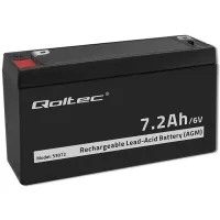 Qoltec AGM battery 6V 7.2 Ah Maintenance-free Efficient LongLife for toys, vehicles
