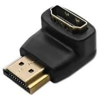 Qoltec HDMI adapter A male HDMI A female angle