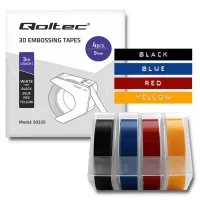 Qoltec Set of 4 3D Tapes for DYMO Omega extruder 9mm*3m 4 colors self-adhesive