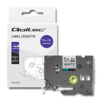 Qoltec Tape for BROTHER TZe-221 9mm x 8m White / Black overprint