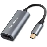 Qoltec Aluminium Adapter USB-C 3.1 MHL to HDMI 4K 60Hz 32AWG for Laptop Smartphone