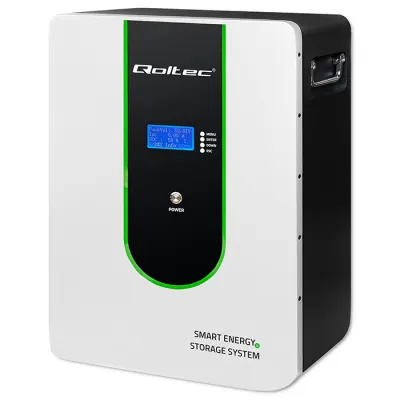 Qoltec Stable Energy storage LiFePO4 5.12kWh 51.2V 100Ah BMS LCD