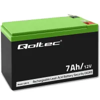 Qoltec AGM battery 12V 7Ah Maintenance-free Efficient LongLife for UPS, security