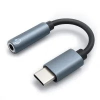 Qoltec Adapter USB-C Jack 3.5mm 10cm Aluminium