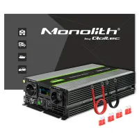Qoltec Pure Sine Wave Inverter Monolith 3000W 6000W 24V to 230V LCD