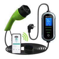 Qoltec Mobile EV Electric Car Charger with 2-in-1 Type 2 Adjustment 3.5kW 230V Wi-fi TUYA SMART LIFE LCD LED Portable 5m