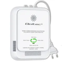 Qoltec Certified Carbon monoxide sensor CO detector alarm 85dB LED