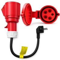 Qoltec Power Adapter CEE 32A 5P 400V socket to SCHUKO 230V max 16A 3.5 kW