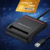 Qoltec Smart ID chip card reader SCR-0642USB 2.0 + USB-C Adapter