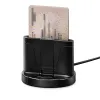 Qoltec Intelligent Smart ID chip card reader SCR-0632 USB 2.0 + USB-C Adapter