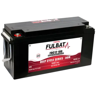 Fulbat AGM Carbon FDC12-180 12V 183Ah deep cycle battery