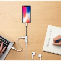 Wiwu LT01 lightning to 3.5mm iPhone audio adapter (black/grey)