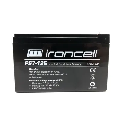 Ironcell 12V 7Ah T1 pliiaku turvasüsteemidele