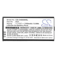 CAT B26 3.7V  1350mAh / 5.0Wh Li-ion mobile phone battery