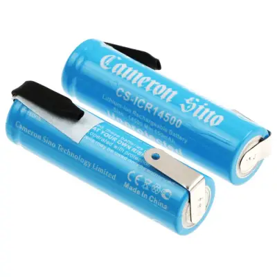 CS ICR14500NF 700mAh 14500 unprotected Li-ion battery with tabs