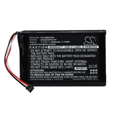 Garmin Nuvi 2539LM, Nuvi 2539LMT, Nuvi 2559LM, Nuvi 2559LMT battery 1000mAh