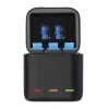 Telesin GoPro Hero 9/10/11 waterproof charger with 3 slots with 3 batteries 1750mAh included