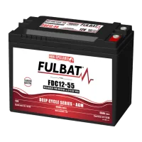 Fulbat FDC12-55 12V 55Ah AGM deep cycle battery